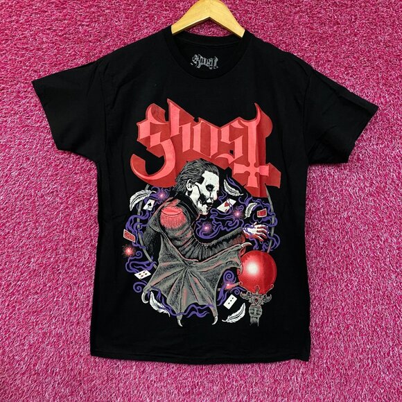 Ghost Cardinal Copia Crystal Ball Cards Heavy Metal Rock T-Shirt Medium - Picture 1 of 4